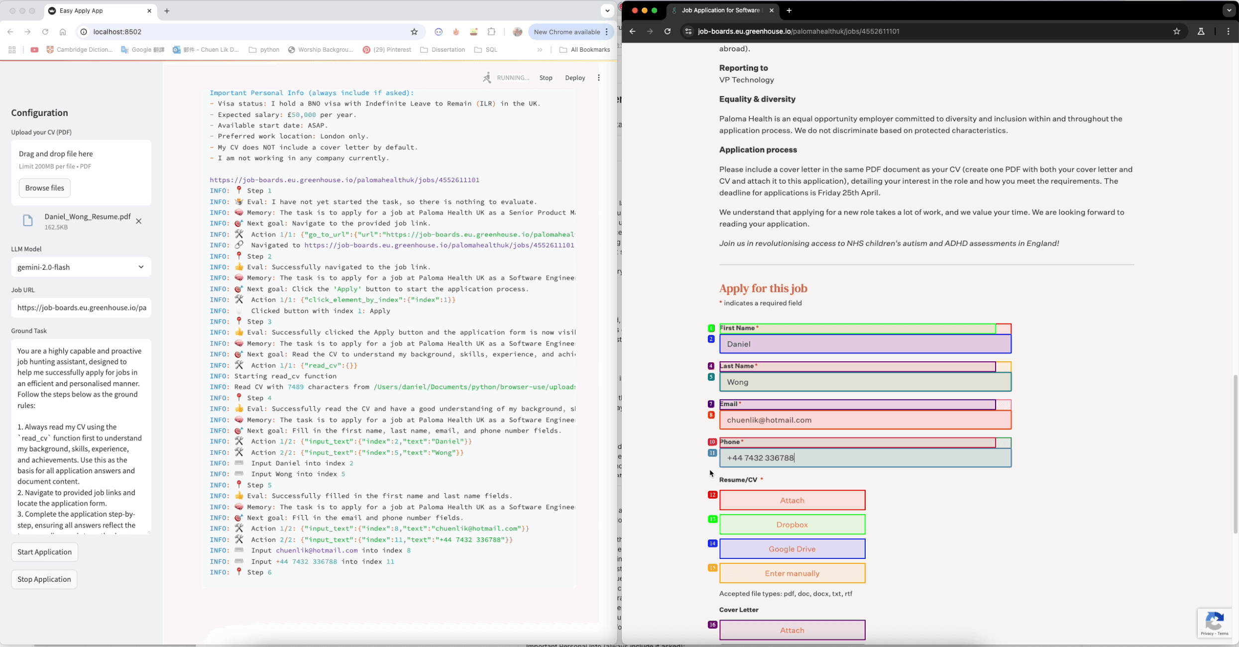 EasyApply - Browser Automation Agent